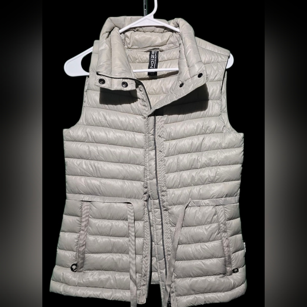 Noize Light Gray Quilted Puffer Vest